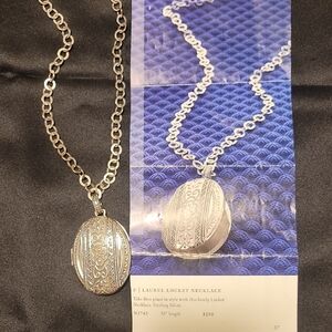 Silpada Silver Floral Locket Necklace